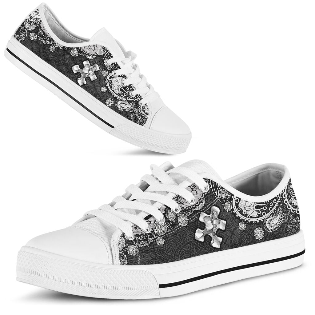 Puzzle Piece Autism Awareness Low Top Shoes 0622