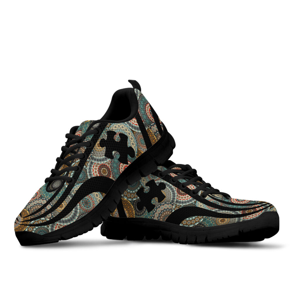 Vintage Mandala Autism Awareness Sneakers 0622