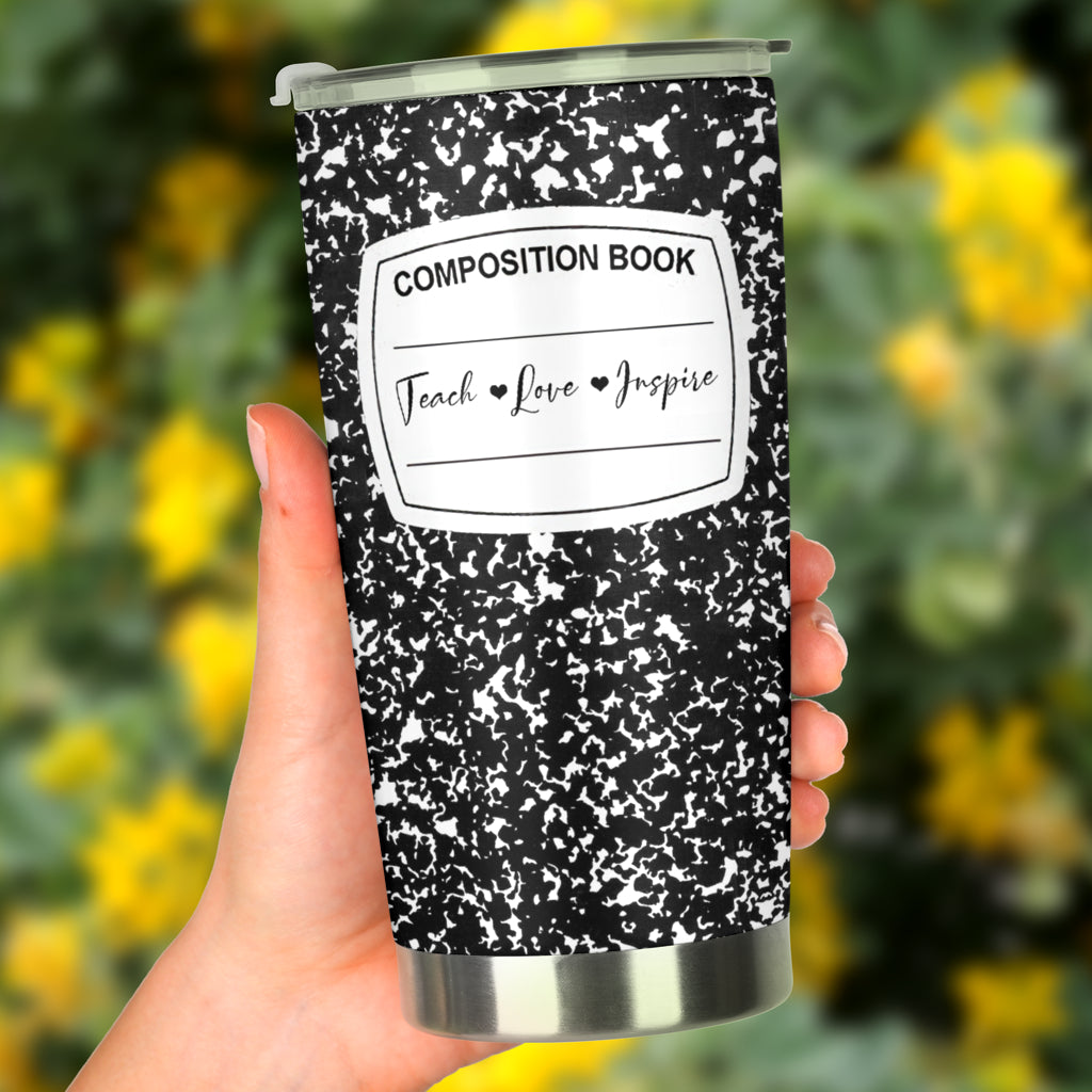 Composition Book Teacher Tumbler 0622