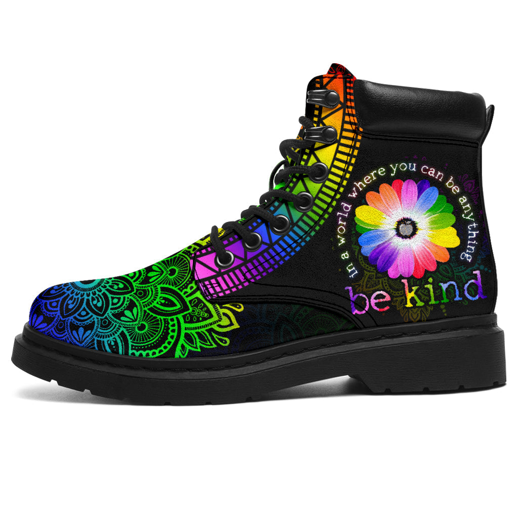 In A World Where You Can Be Anything Be Kind Teacher All Season Boots 0622