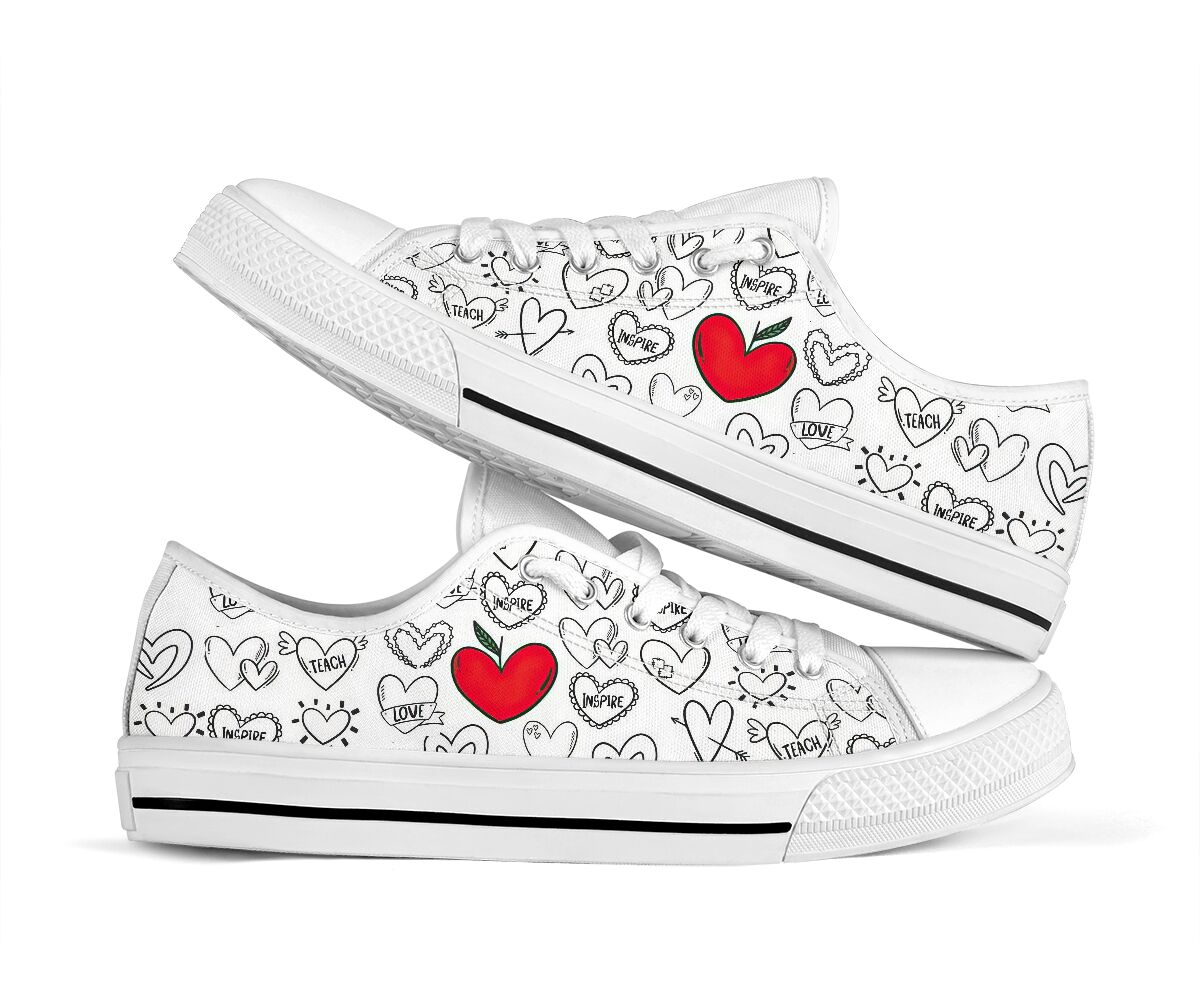 Teach Love Inspire Teacher Low Top Shoes 0622