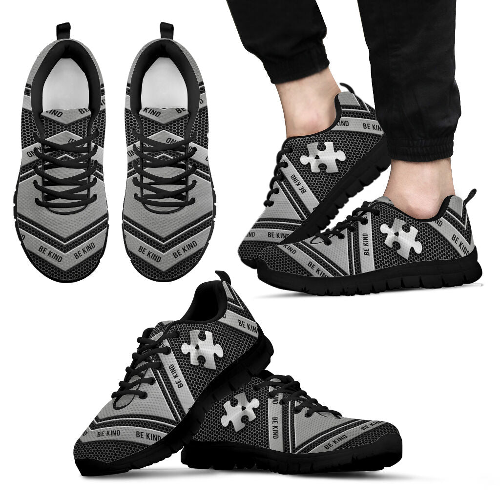 Metallic Pattern Autism Awareness Sneakers 0622