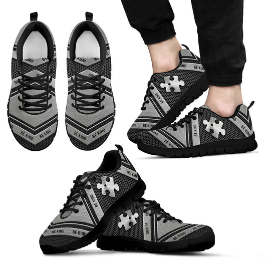 Metallic Pattern Autism Awareness Sneakers 0622