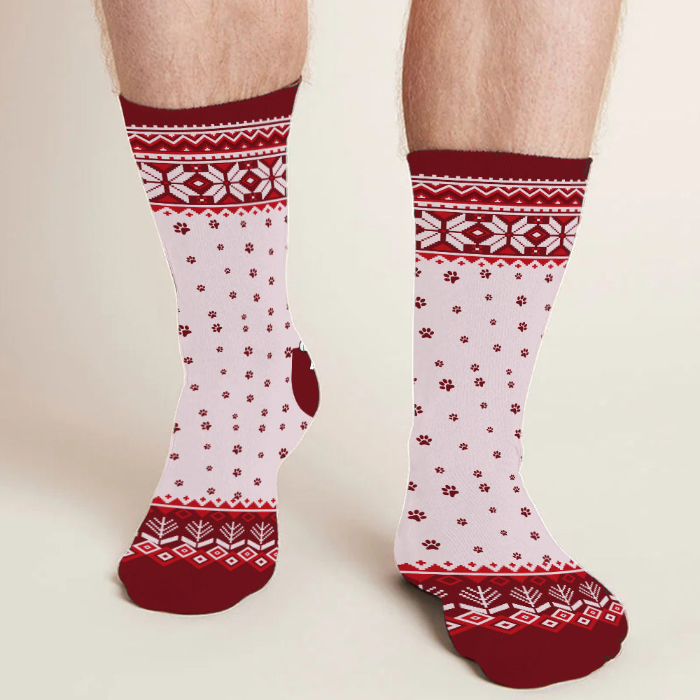Merry Christmas - Personalized Cat Socks