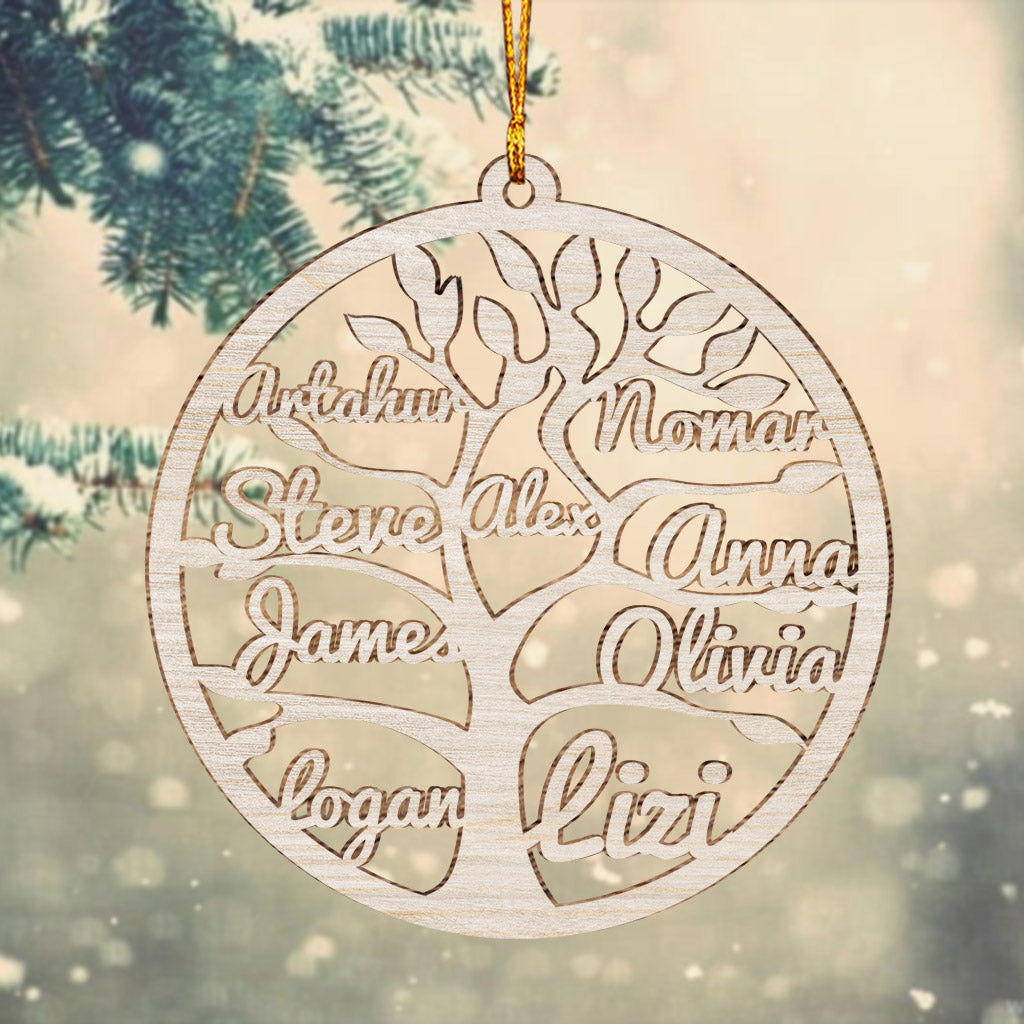 Family Tree With Personalized Name - Personalized Family Ornament