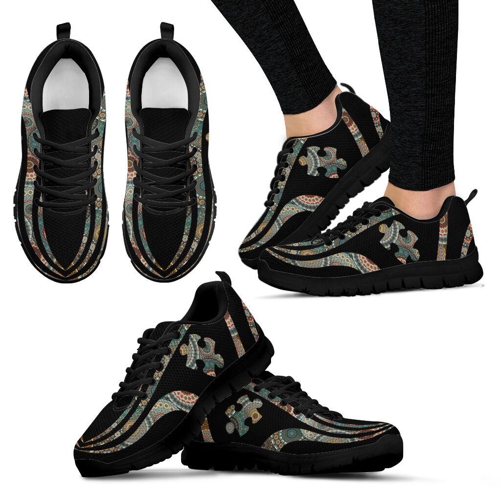 Vintage Mandala Autism Awareness Sneakers 0622
