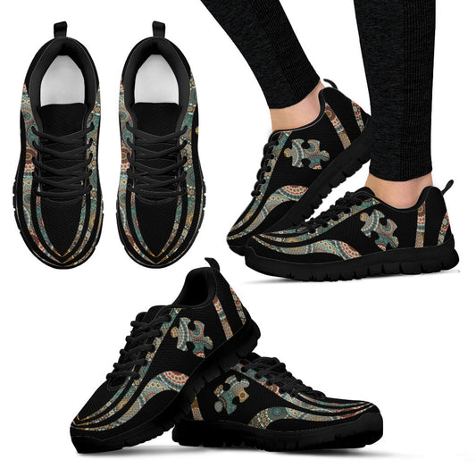 Vintage Mandala Autism Awareness Sneakers 0622