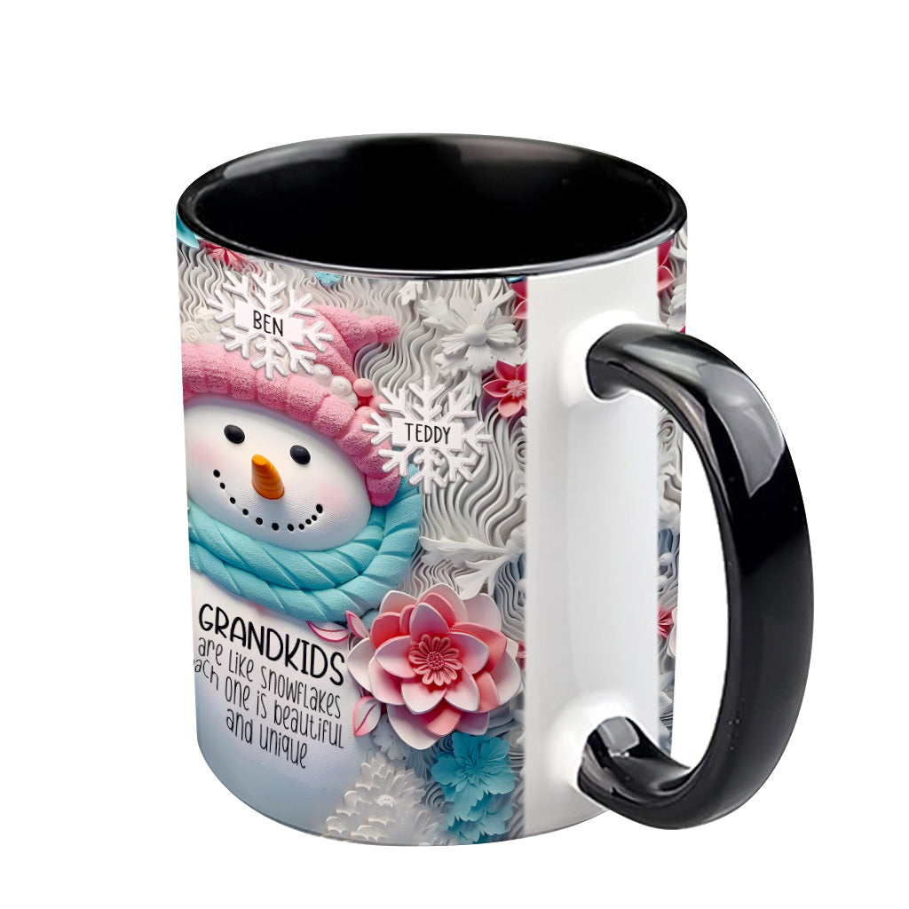 Grandkids Are Like Snowflakes - Gift for grandma - Personalized Accent Mug