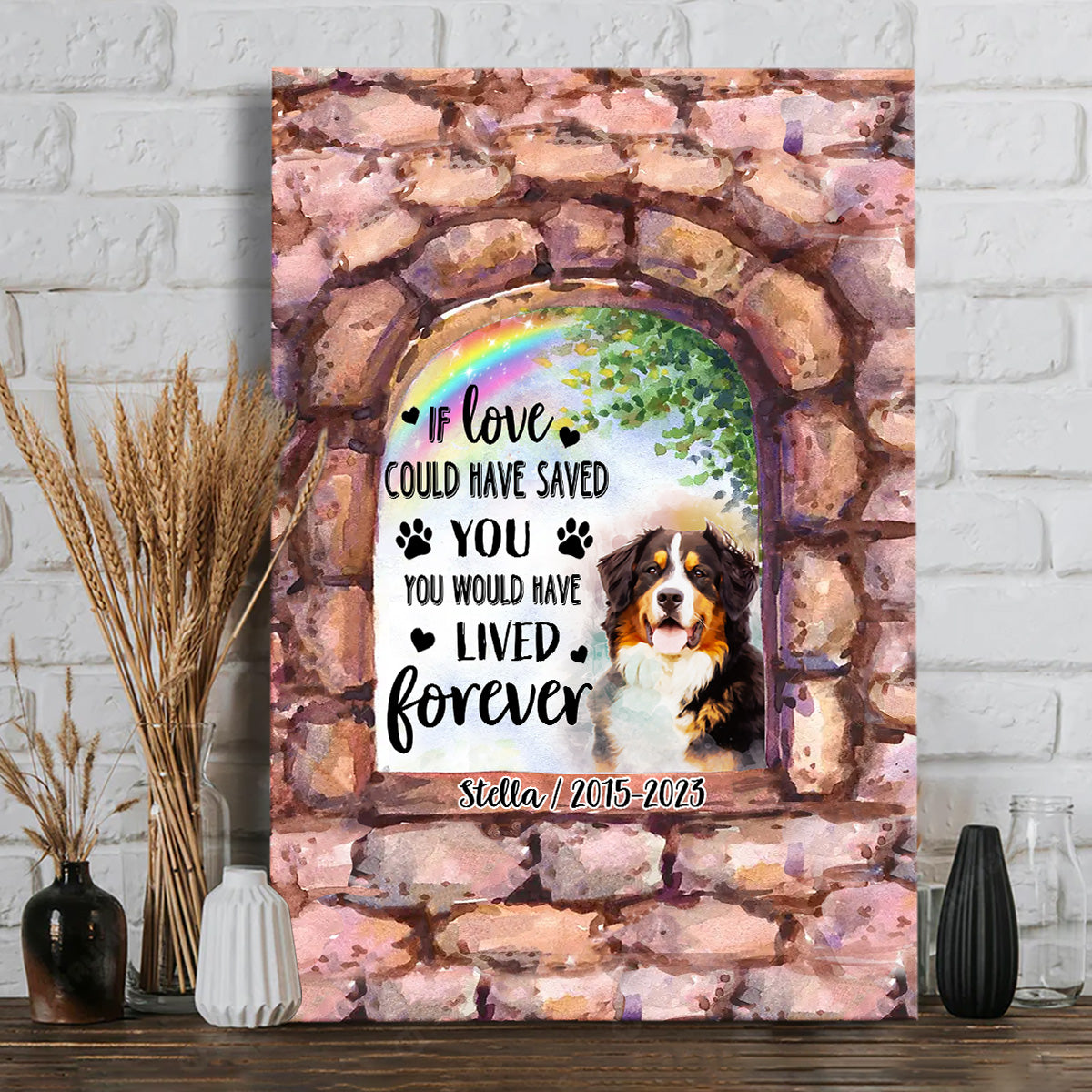 No Longer By My Side - Personalized Dog Canvas And Poster