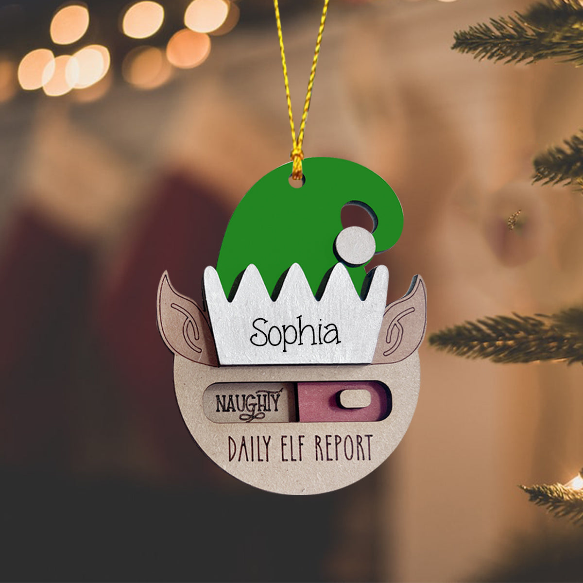 Elf Daily Report - Personalized Family Toggle Ornament