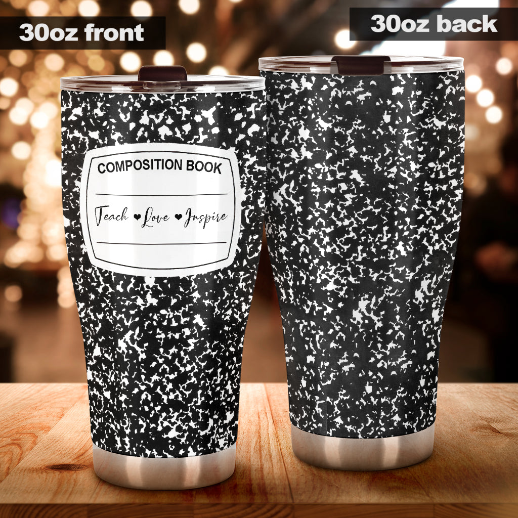 Composition Book Teacher Tumbler 0622