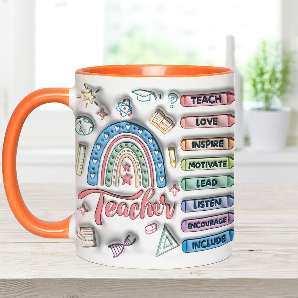 Thank You For Being An Amazing Teacher - Personalized Teacher Accent Mug