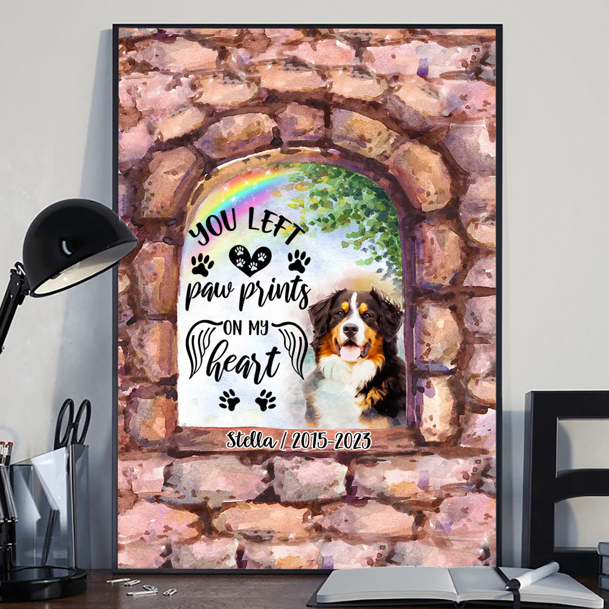 No Longer By My Side - Personalized Dog Canvas And Poster