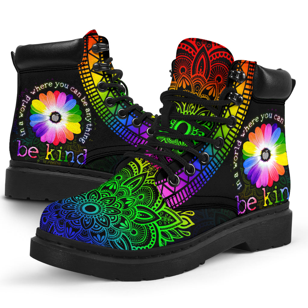 In A World Where You Can Be Anything Be Kind Teacher All Season Boots 0622