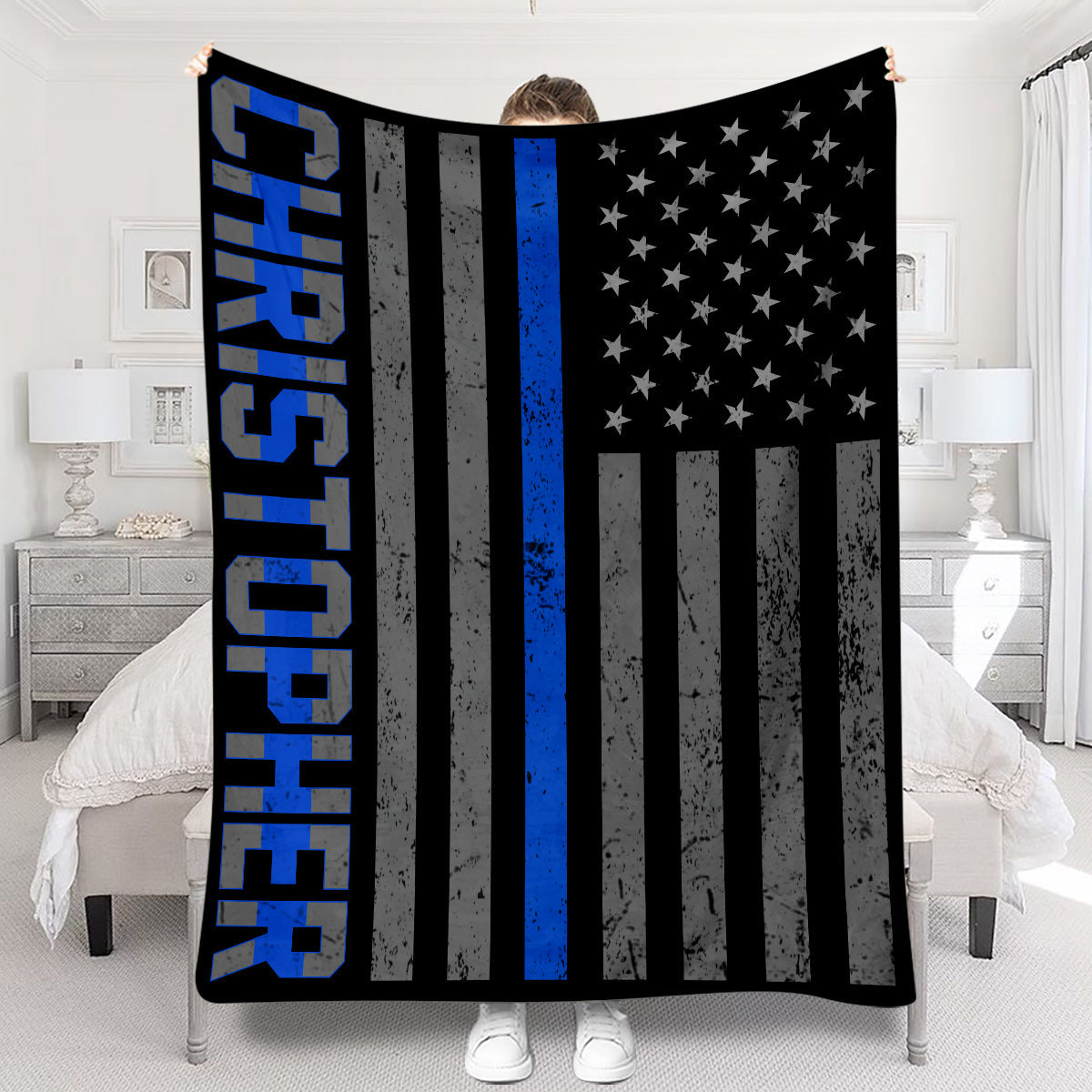 Police Officer - Personalized Police Officer Blanket