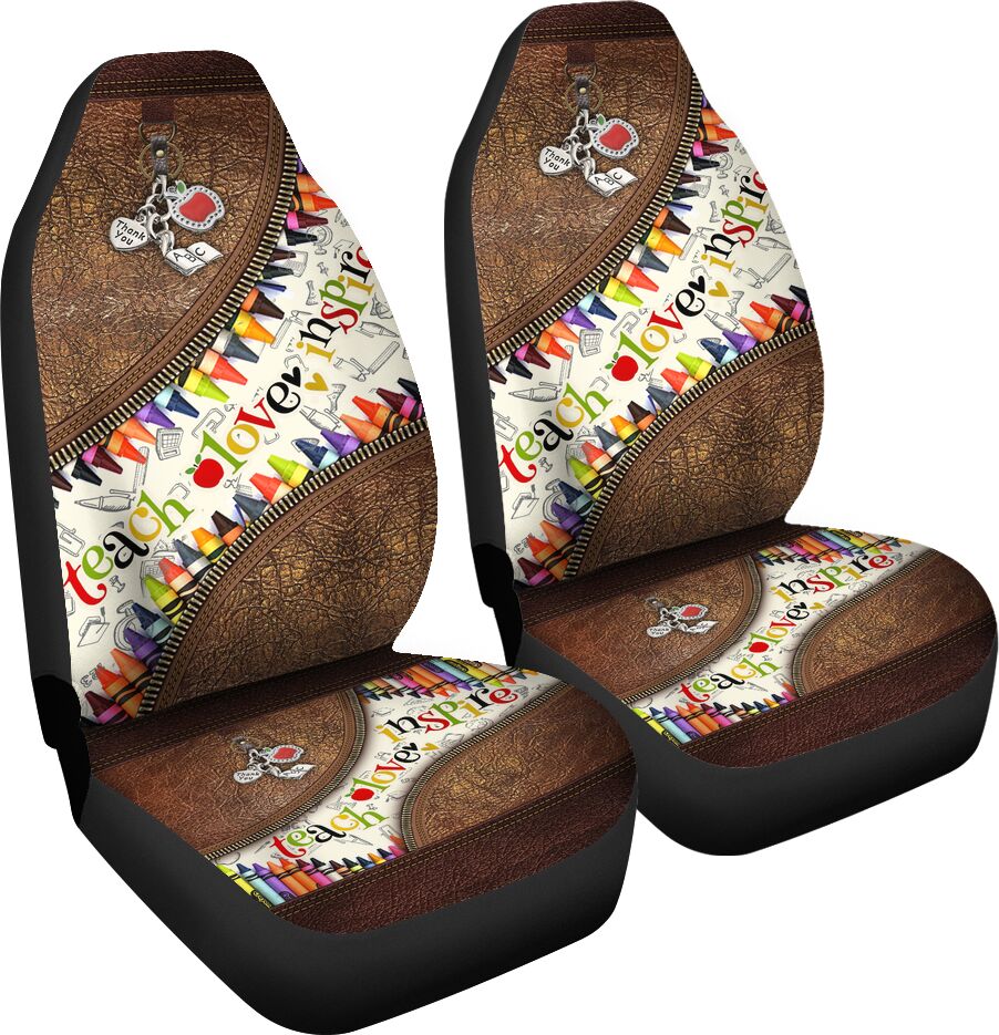 Teach Love Inspire Teacher Seat Covers 0622