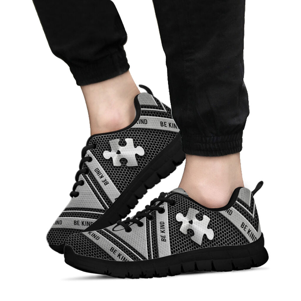 Metallic Pattern Autism Awareness Sneakers 0622