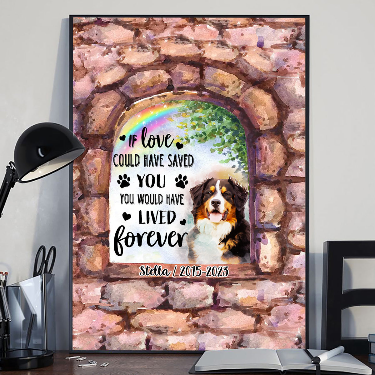 No Longer By My Side - Personalized Dog Canvas And Poster