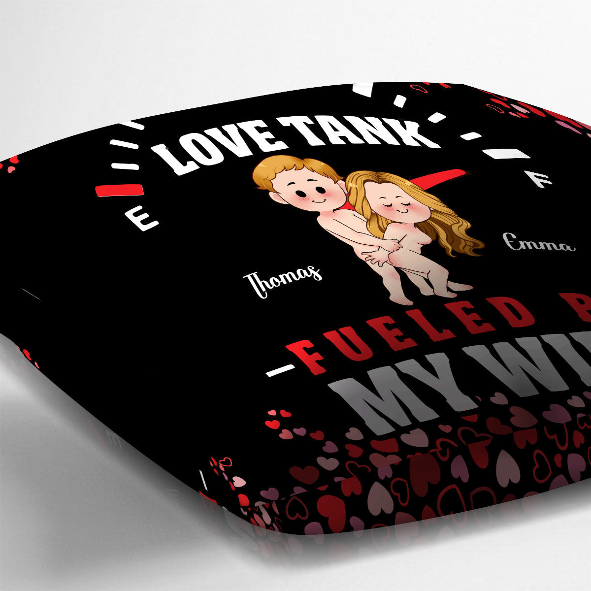 Love Tank - Personalized Husband And Wife Throw Pillow