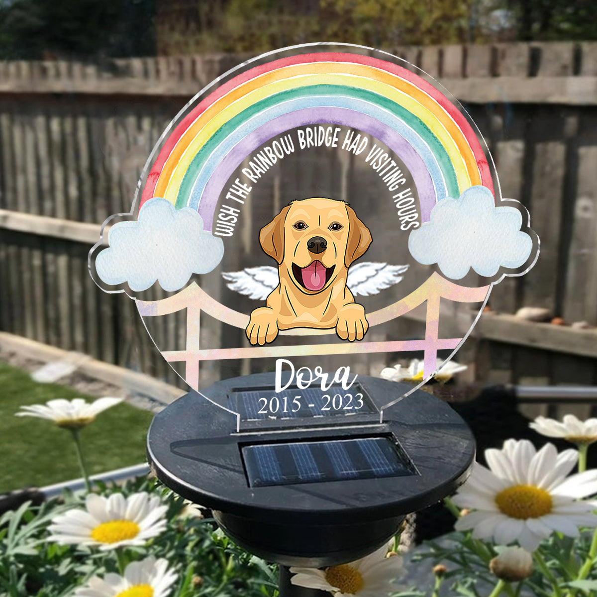 Rainbow Bridge - Personalized Dog Garden Solar Light