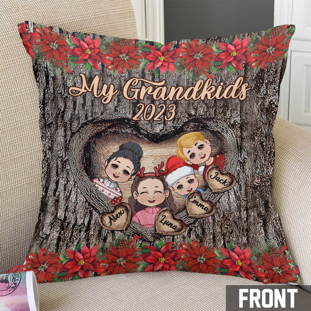 My Grandkids - Personalized Grandma Throw Pillow