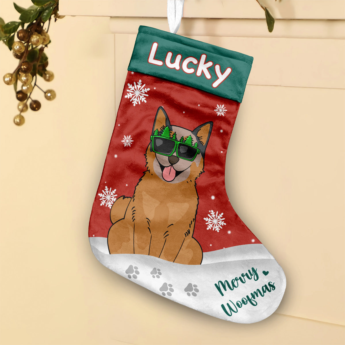 Merry Woofmas - Personalized Dog Christmas Stockings