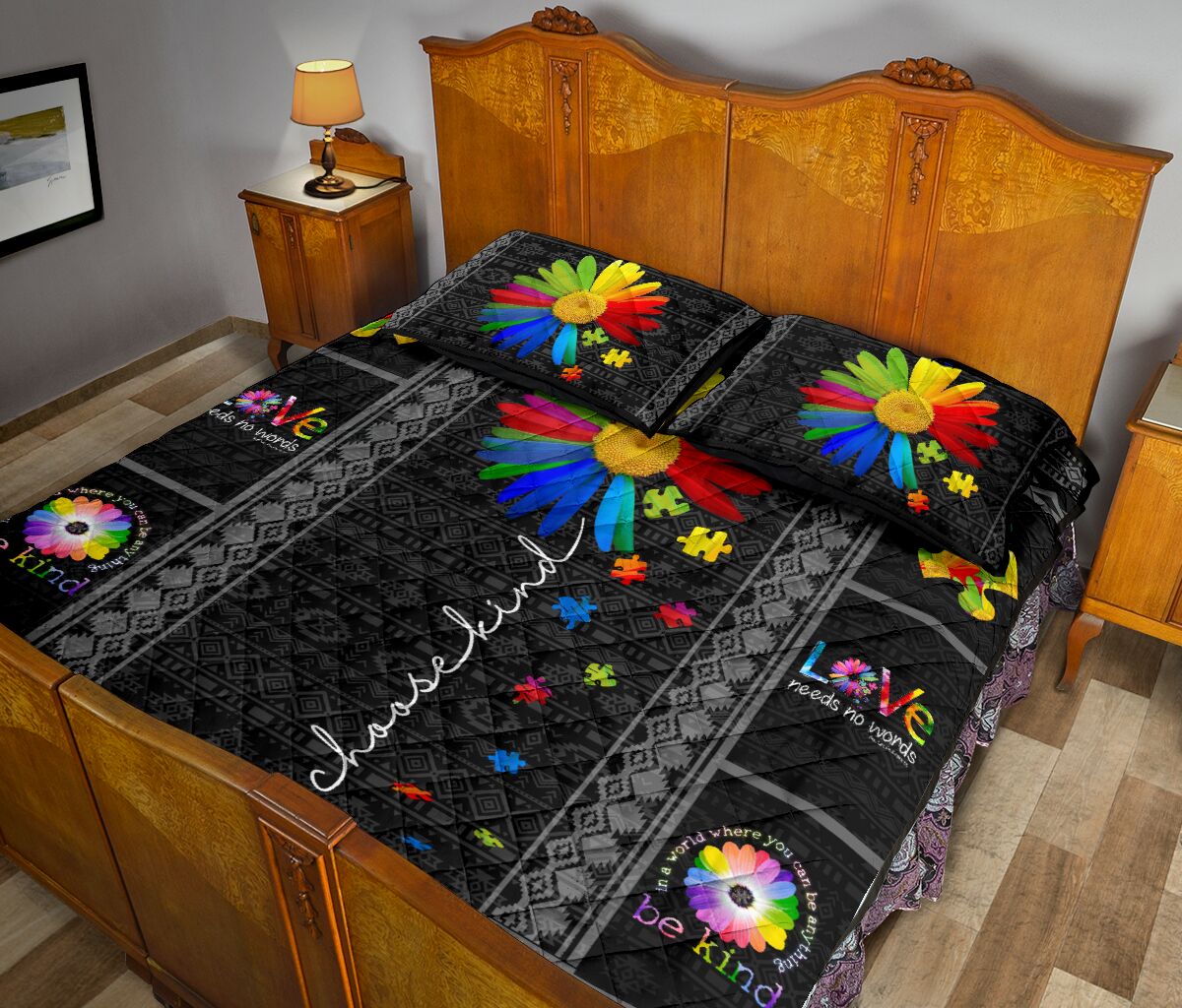You Are My Sunshine Autism Awareness Quilt Set 0622