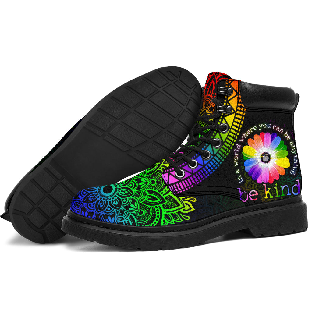 In A World Where You Can Be Anything Be Kind Teacher All Season Boots 0622