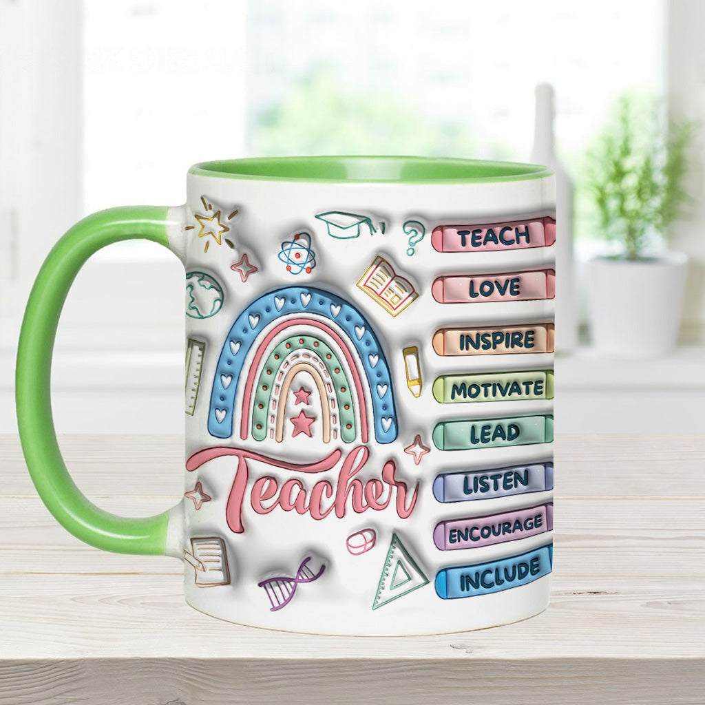 Thank You For Being An Amazing Teacher - Personalized Teacher Accent Mug