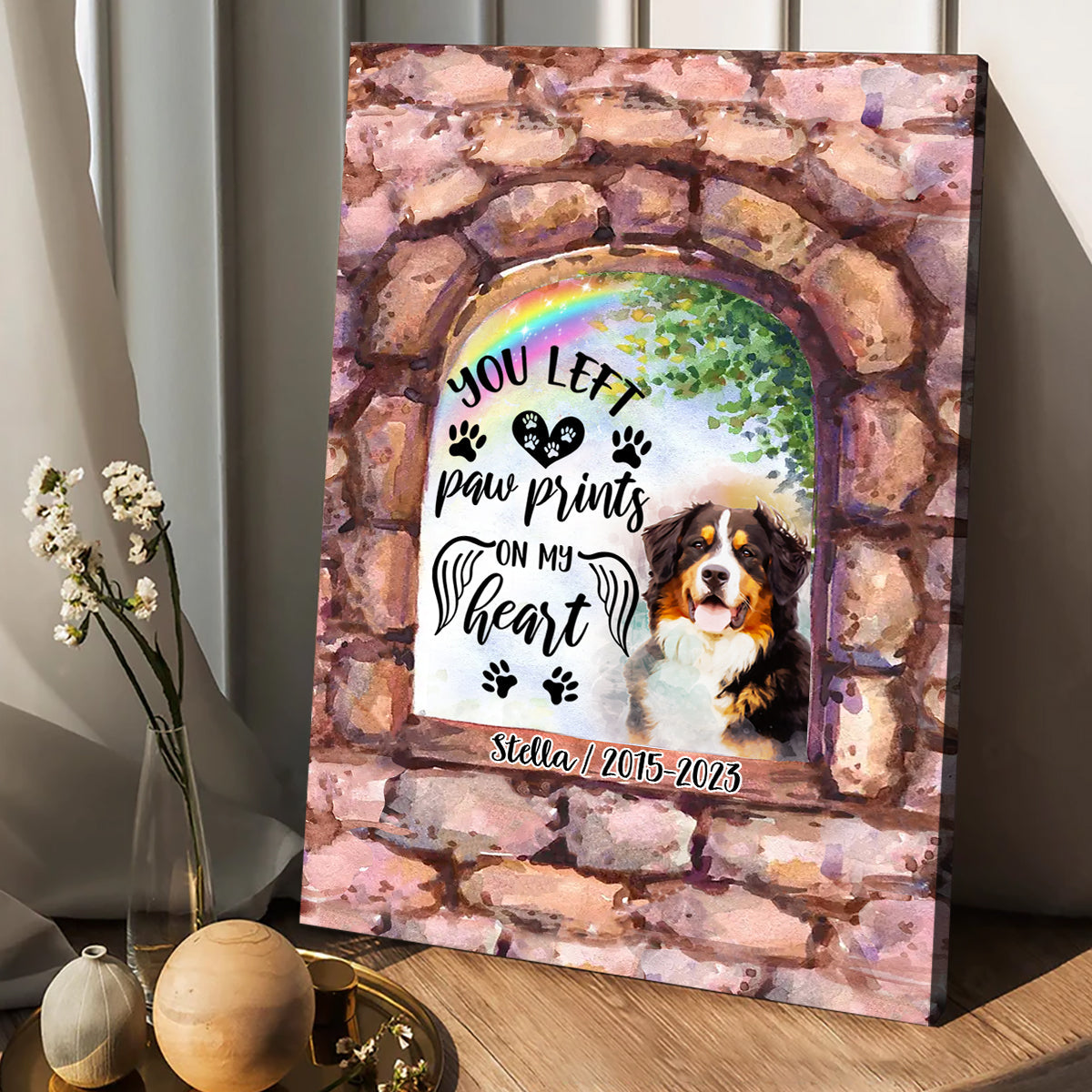 No Longer By My Side - Personalized Dog Canvas And Poster