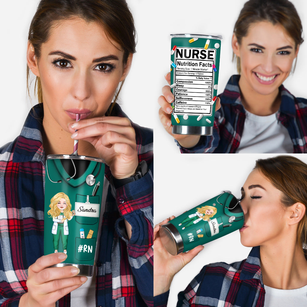 Nurse Nutrition Facts - Personalized Nurse Tumbler