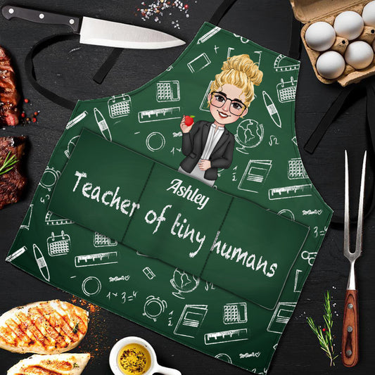 Teacher Of Tiny Humans - Personalized Teacher Apron