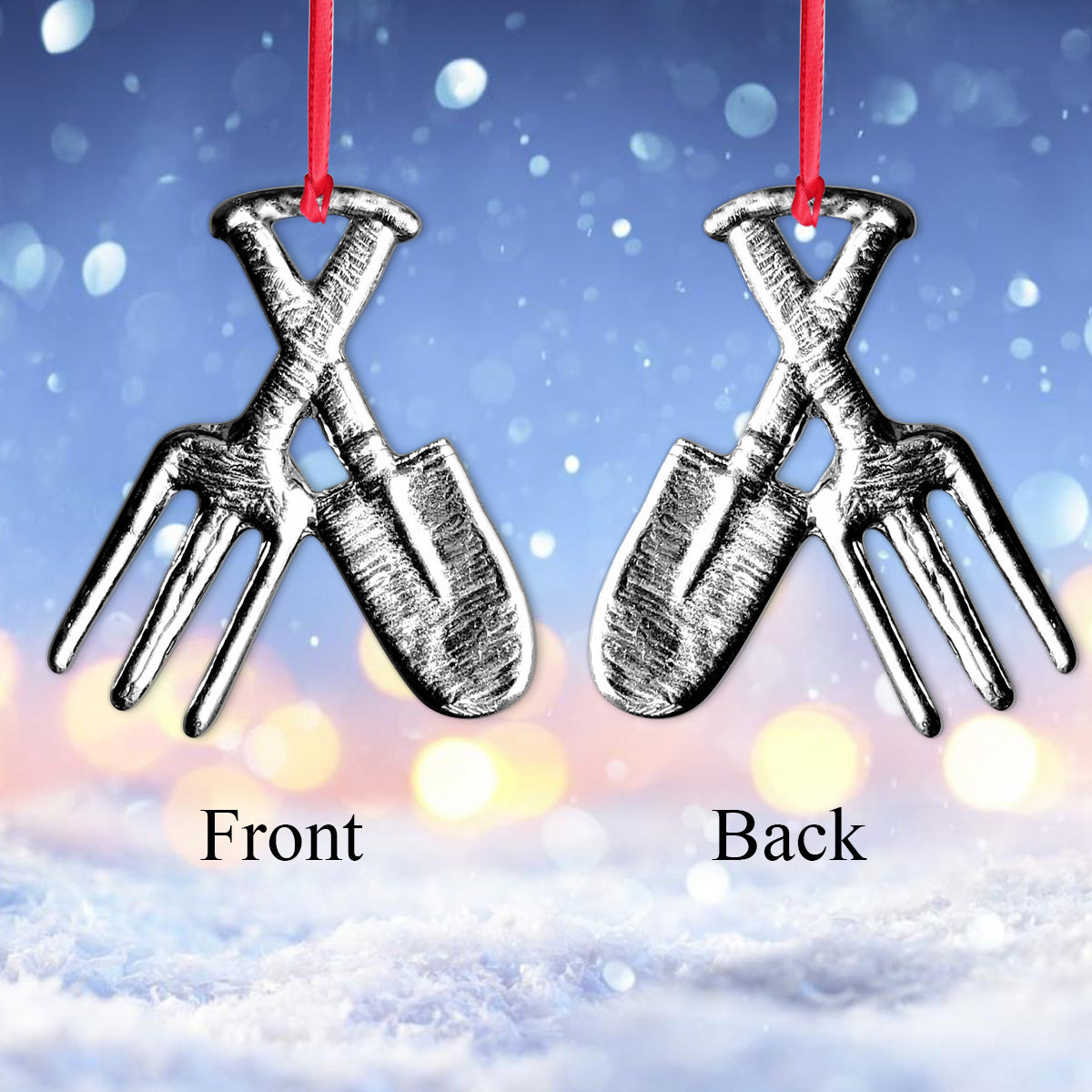 Gardening Equipment - Personalized Gardening Shaped Aluminium Ornament (Print On Both Side)