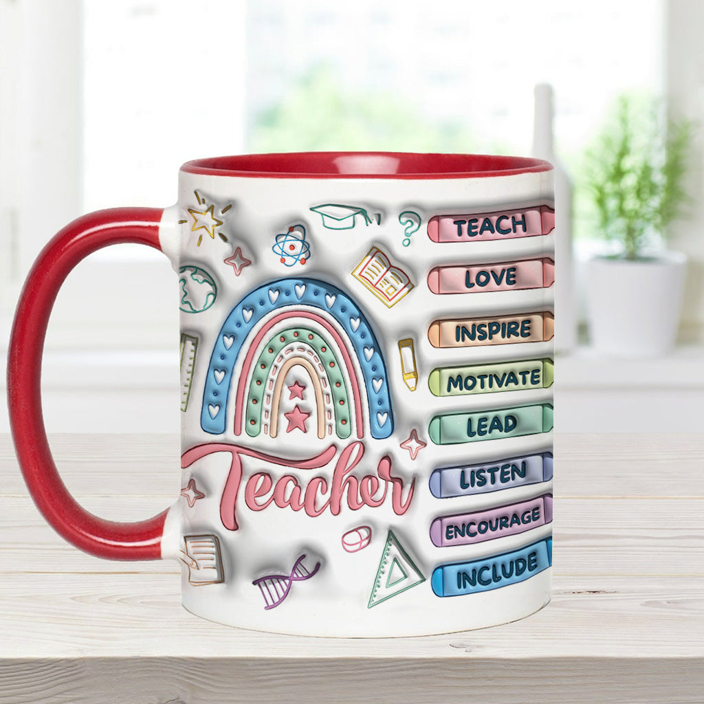 Thank You For Being An Amazing Teacher - Personalized Teacher Accent Mug
