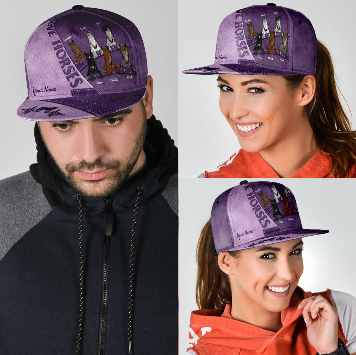 Love Horses - Personalized Horse Snapback