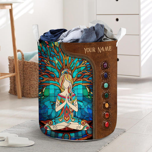 Namaste Green - Personalized Yoga Storage Basket