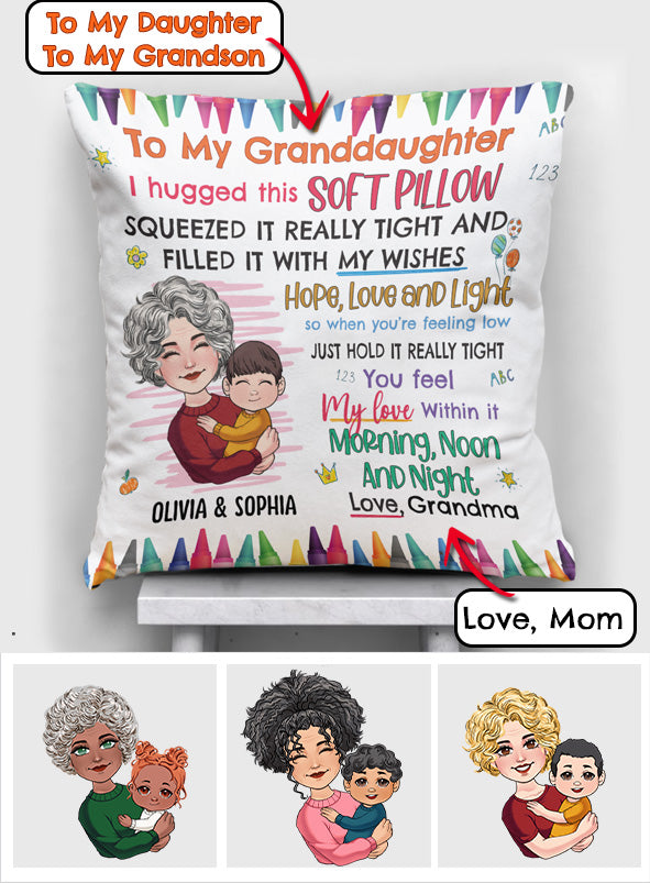 To My Granddaughter Daughter - Personalized Grandma Throw Pillow
