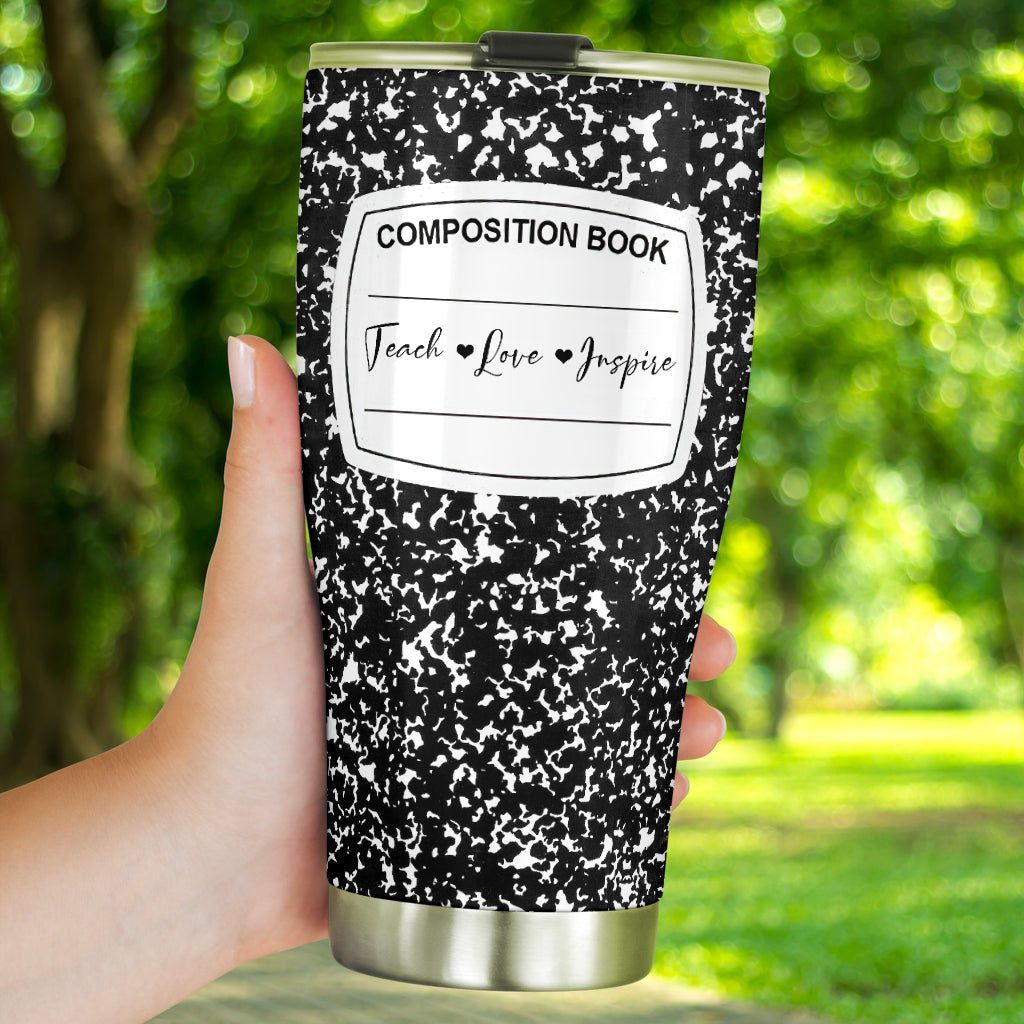 Composition Book Teacher Tumbler 0622