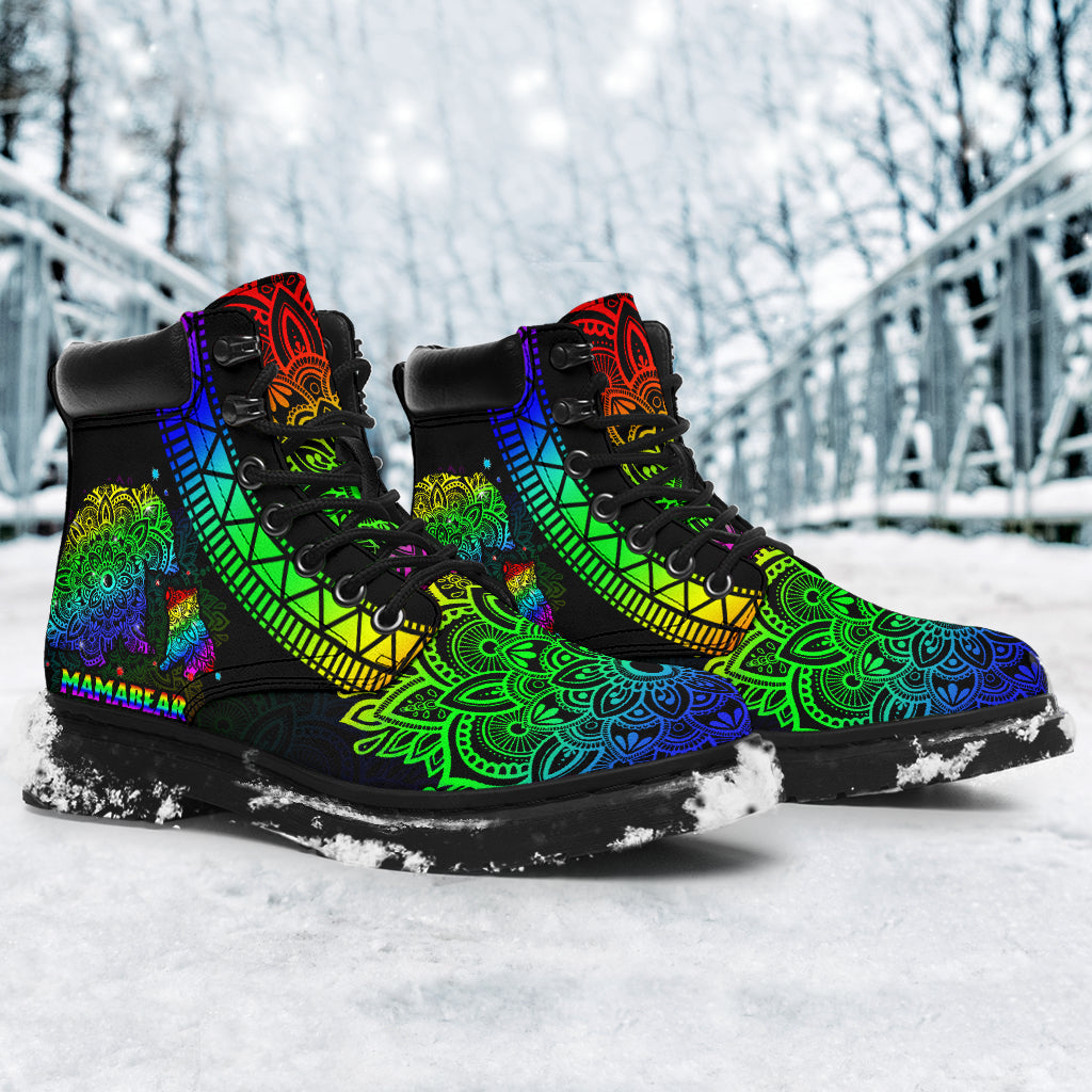 Mama Bear Autism Awareness LGBT Support All Season Boots 0622