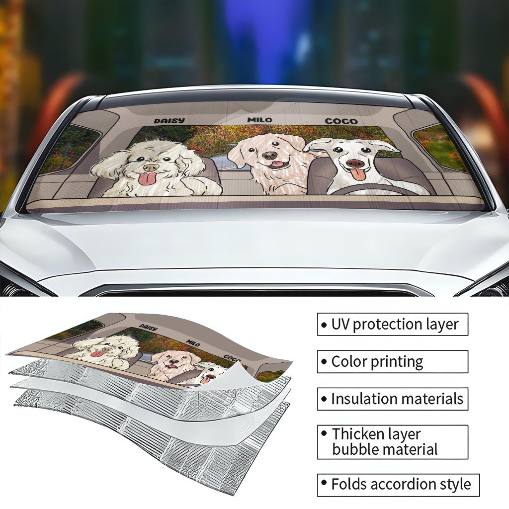 Lovely Paws - Personalized Dog Car Sunshade