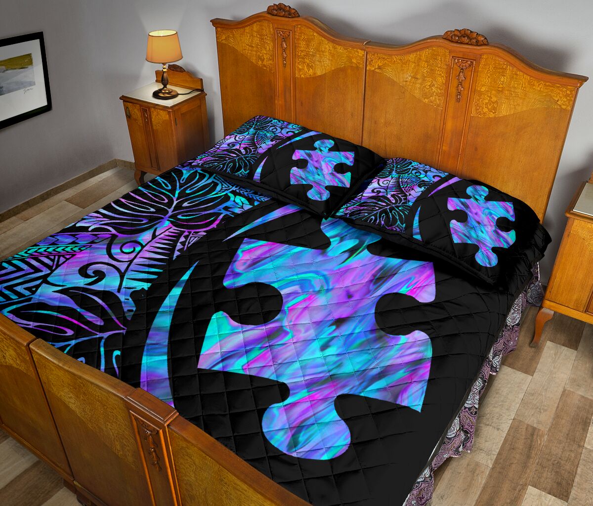 Summertime Autism Awareness Quilt Set 0622