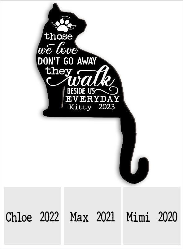 Those We Love Don't Go Away - Gift for cat lovers, who lost cat - Personalized Door Frame Decoration