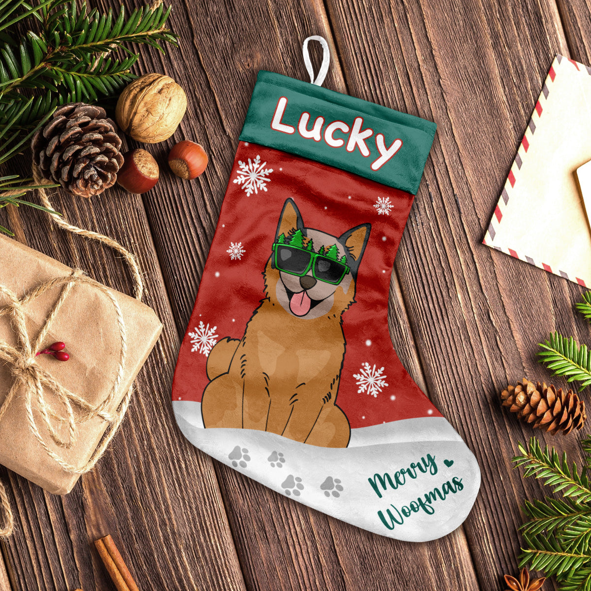 Merry Woofmas - Personalized Dog Christmas Stockings