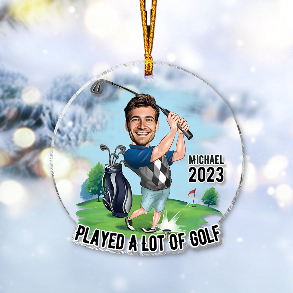 Photo Inserted Funny Golfer - Personalized Golf Transparent Ornament
