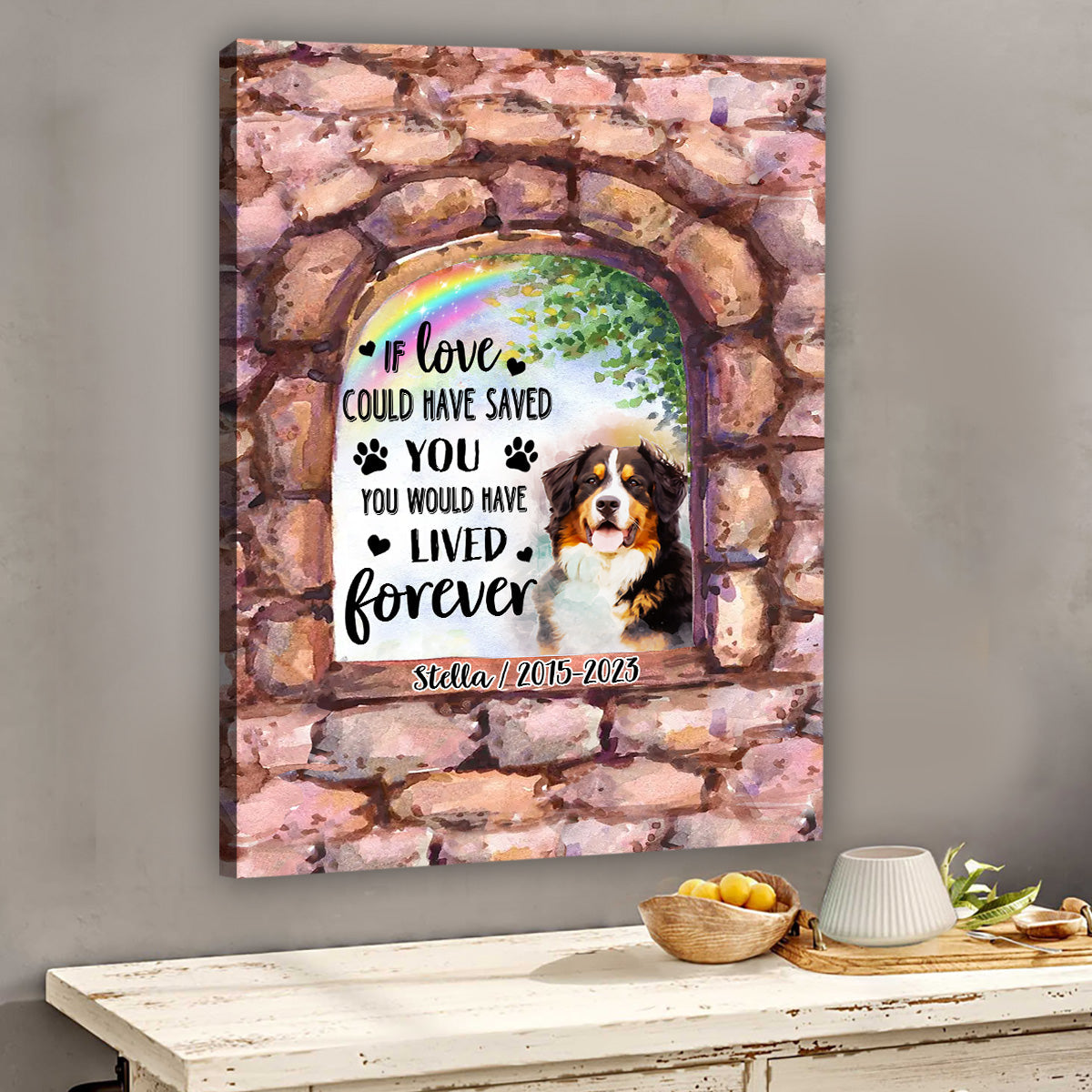 No Longer By My Side - Personalized Dog Canvas And Poster
