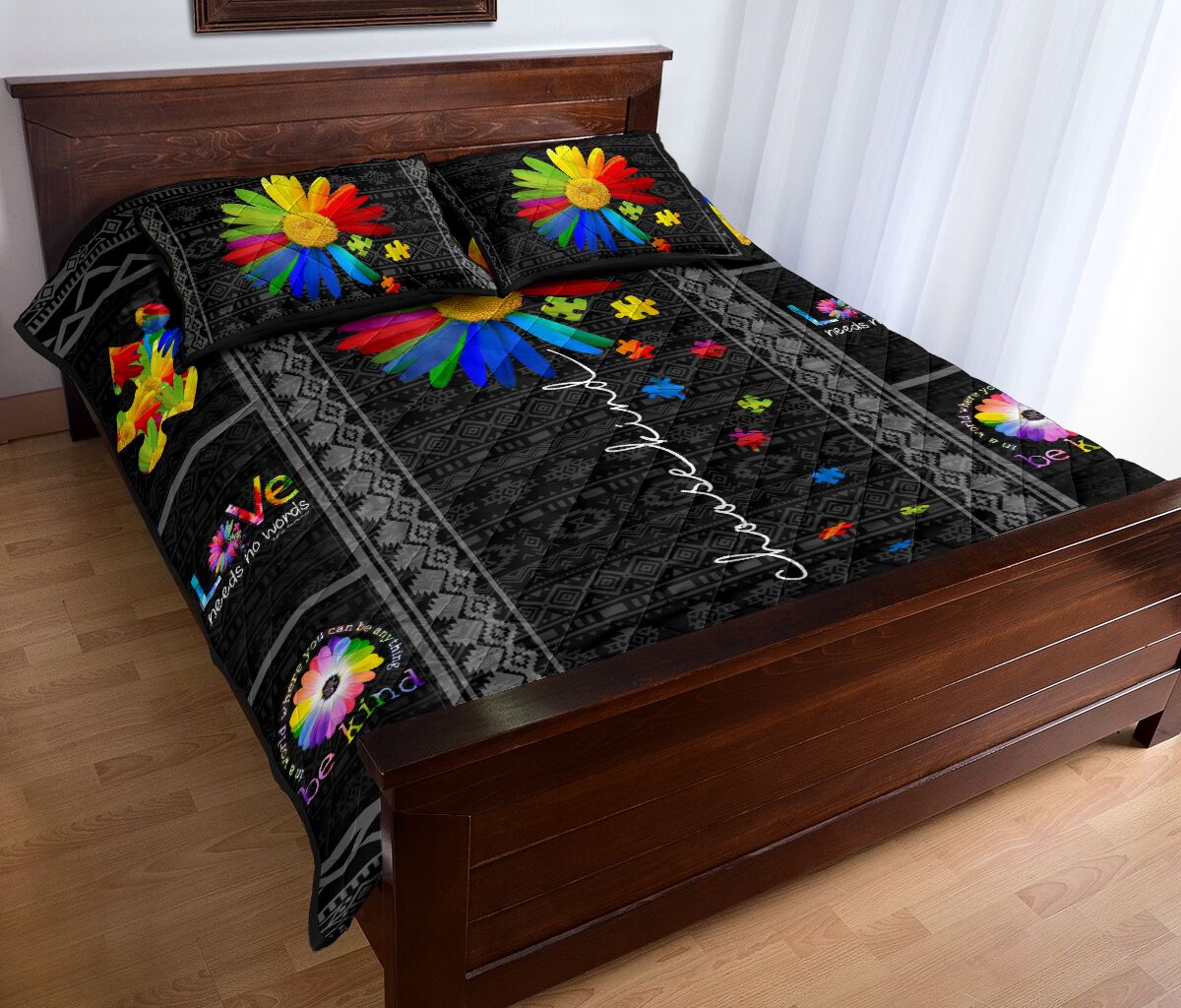 You Are My Sunshine Autism Awareness Quilt Set 0622