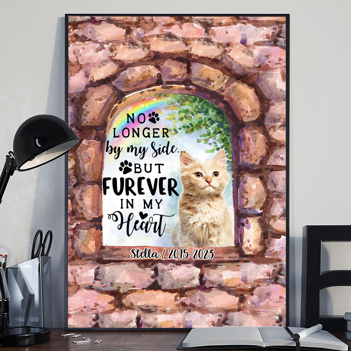 No Longer By My Side - Personalized Dog Canvas And Poster