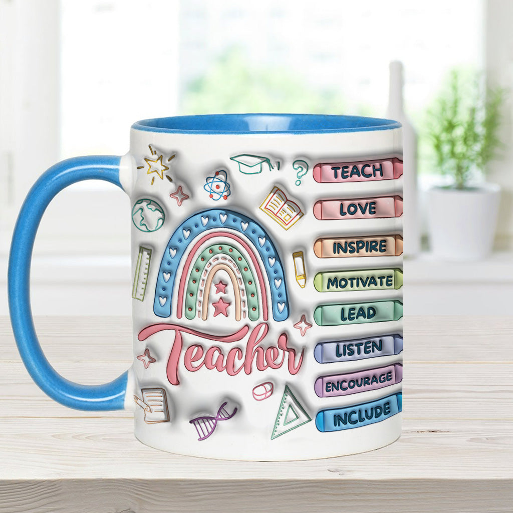 Thank You For Being An Amazing Teacher - Personalized Teacher Accent Mug