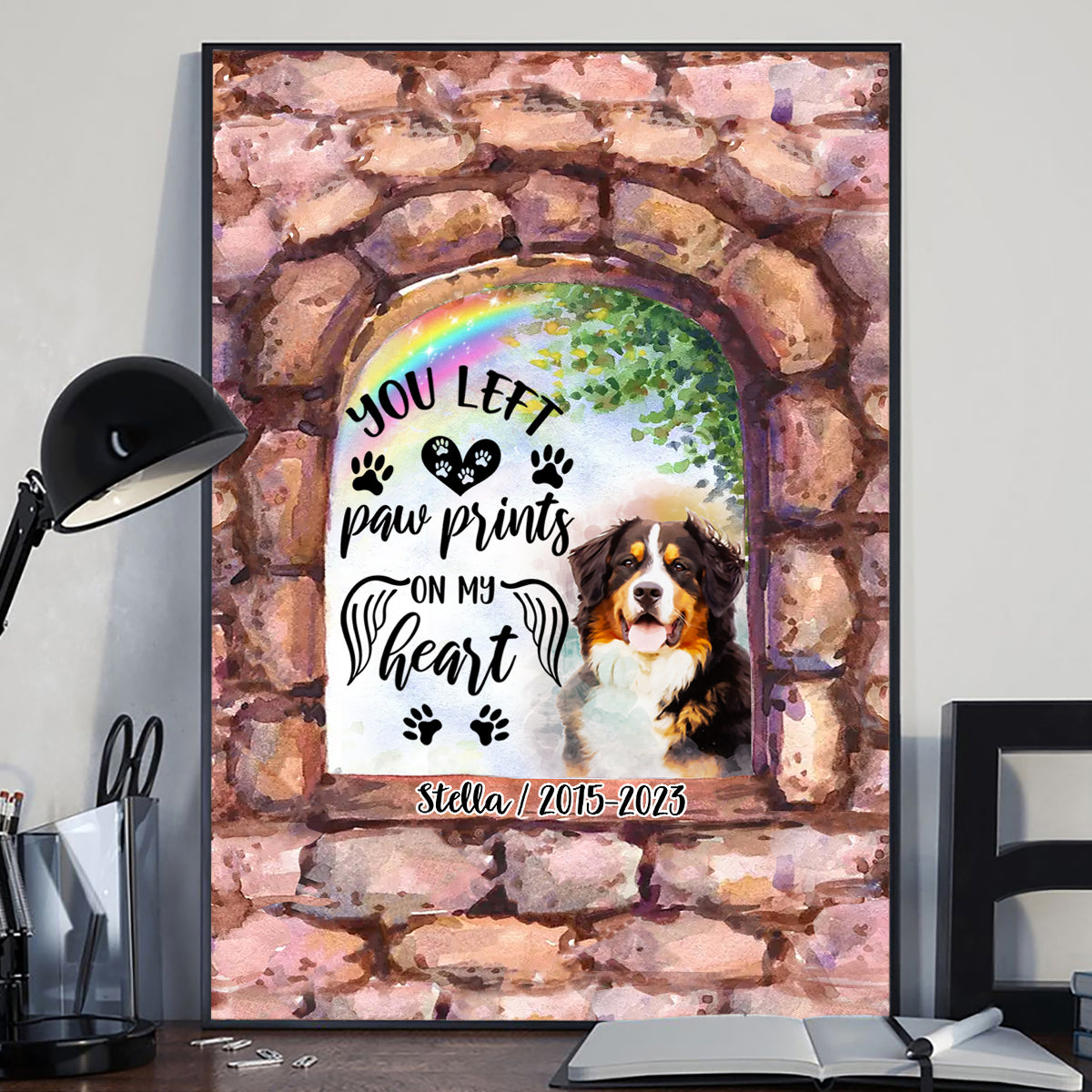 No Longer By My Side - Personalized Dog Canvas And Poster