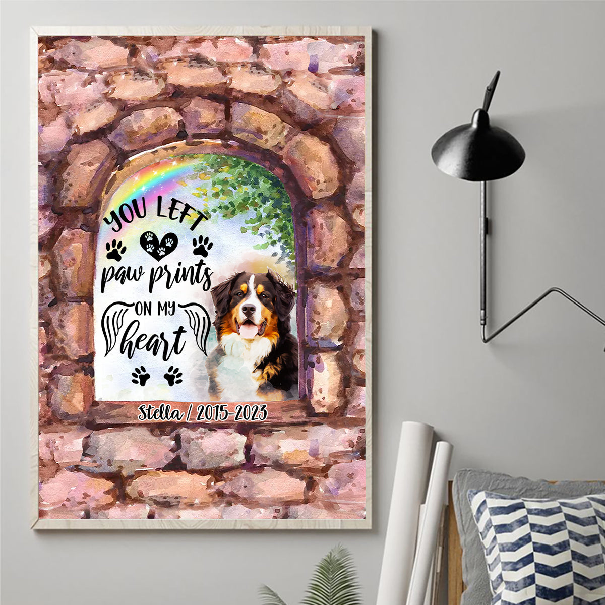 No Longer By My Side - Personalized Dog Canvas And Poster